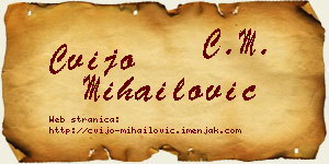 Cvijo Mihailović vizit kartica